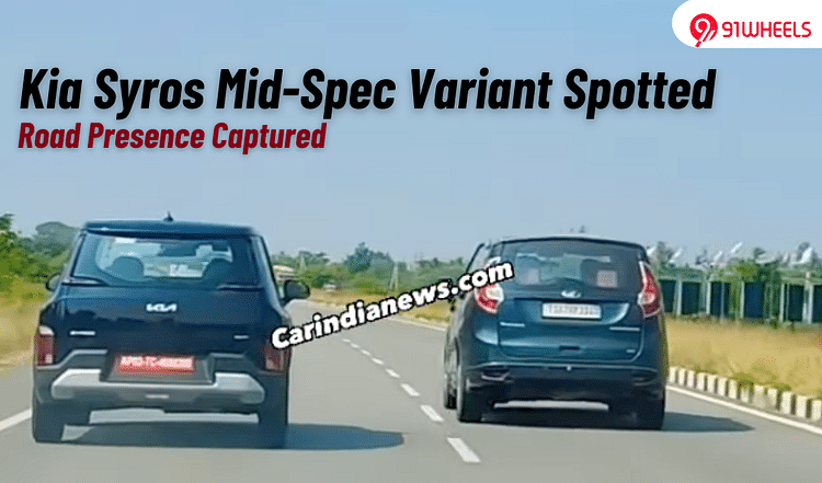 Kia Syros Mid-Variant Spotted On Road; Impressive Road Presence!