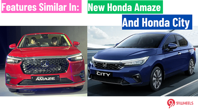 Features Similar In All New Honda Amaze And Honda City