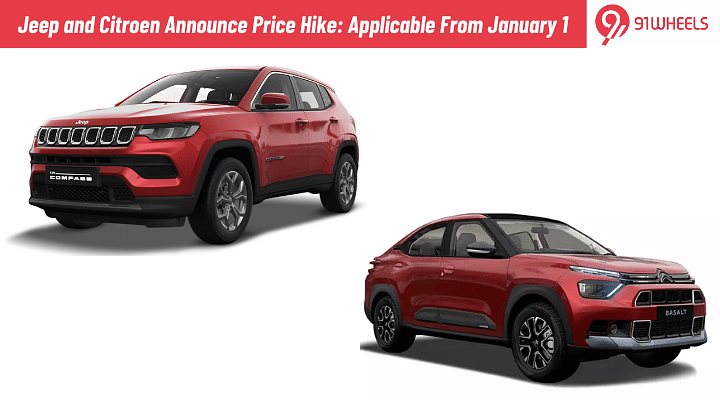 Jeep and Citroen Announce Price Hike: Applicable From January 1, 2025: Details