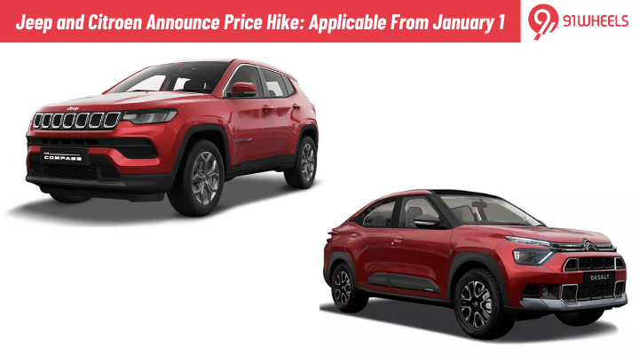 Jeep and Citroen Announce Price Hike: Applicable From January 1, 2025: Details