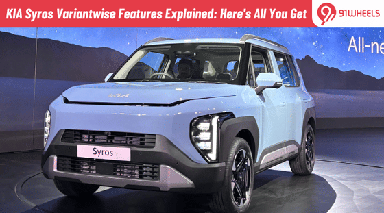 KIA Syros Variantwise Features Explained: Here's All This Sub-4 Metre Offers