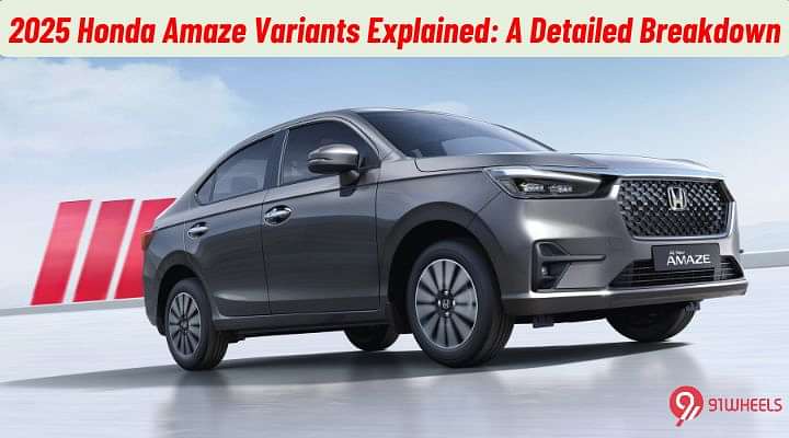 New Honda Amaze: Detailed Variant Analysis