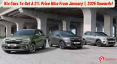 Kia Cars To Get More Expensive From January 1, 2025! Kia Cars To Get More Expensive From January 1, 2025!
