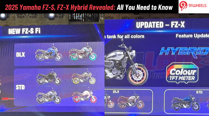 2025 Yamaha FZ-S, FZ-X Hybrid Revealed: All You Need to Know