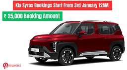 Kia Syros Bookings Start From 3rd January 12AM - At Rs 25,000