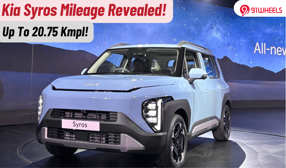 BREAKING! Kia Syros Mileage Finally Revealed; Claimed Mileage Of Upto 20.75 Kmpl BREAKING! Kia Syros Mileage Finally Revealed; Claimed Mileage Of Upto 20.75 Kmpl