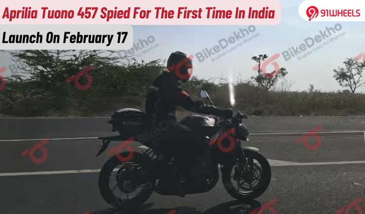 Aprilia Tuono 457 Spied Testing For The First Time In India Aprilia Tuono 457 Spied Testing For The First Time In India