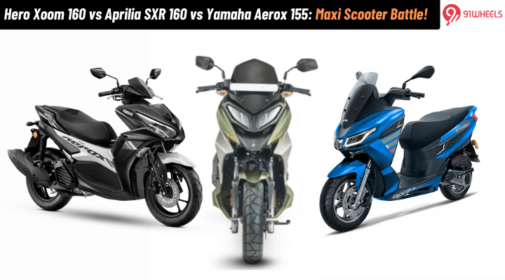 Hero Xoom 160 vs Aprilia SXR 160 vs Yamaha Aerox 155: Who Tops the Segment? Hero Xoom 160 vs Aprilia SXR 160 vs Yamaha Aerox 155: Who Tops the Segment?