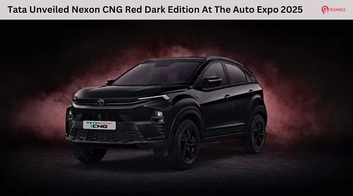 Tata Unveiled Nexon iCNG Red Dark Edition At The Auto Expo 2025