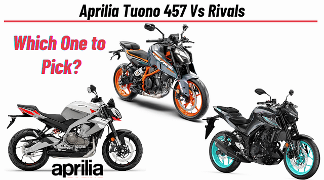 Aprilia Tuono 457 Vs Rivals: Comparison of the Best Sub-500cc Naked Beasts in India