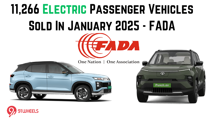 11,266 Electric Passenger Vehicles Sold In January 2025 - FADA