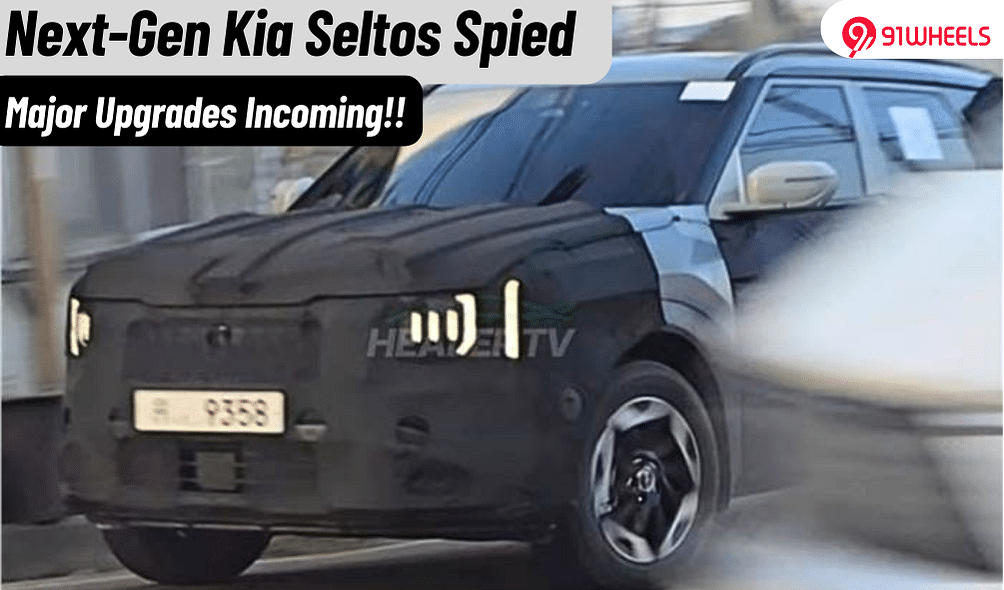 Next-Gen Kia Seltos Spied With New Headlamp Design & More!