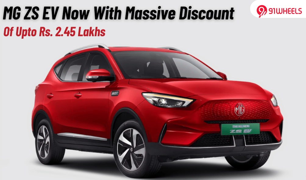 MG ZS EV Gets Discounts Of Rs. 2.45 Lakhs; 461 Km Claimed Range MG ZS EV Gets Discounts Of Rs. 2.45 Lakhs; 461 Km Claimed Range