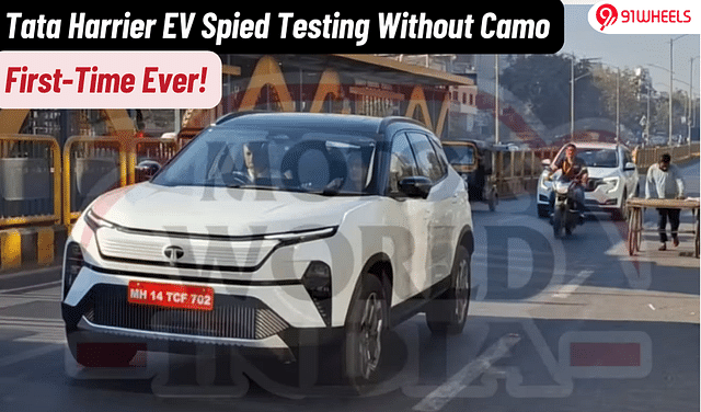 BREAKING: Tata Harrier EV Spied Testing Undisguised For The First Time!