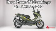 Hero Xoom 160 Bookings Start At Rs 5000 - Deliveries By Early March Hero Xoom 160 Bookings Start At Rs 5000 - Deliveries By Early March