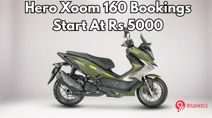 Hero Xoom 160 Bookings Start At Rs 5000 - Deliveries By Early March Hero Xoom 160 Bookings Start At Rs 5000 - Deliveries By Early March