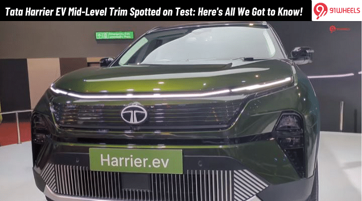 Tata Harrier EV Mid-Level Trim Spotted on Test: Here's All We Got to Know!