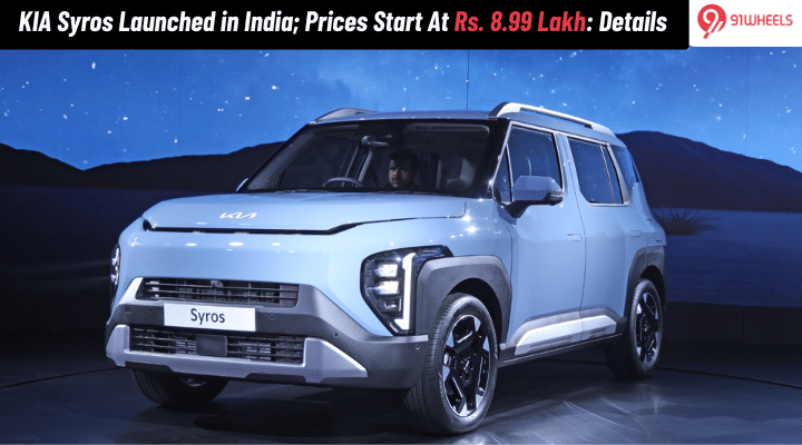 Kia Syros Launched in India; Prices Start At Rs. 8.99 Lakh: Details Kia Syros Launched in India; Prices Start At Rs. 8.99 Lakh: Details