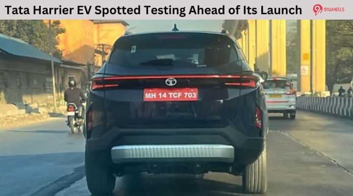 Tata Harrier EV Spotted Testing Ahead of Its Launch