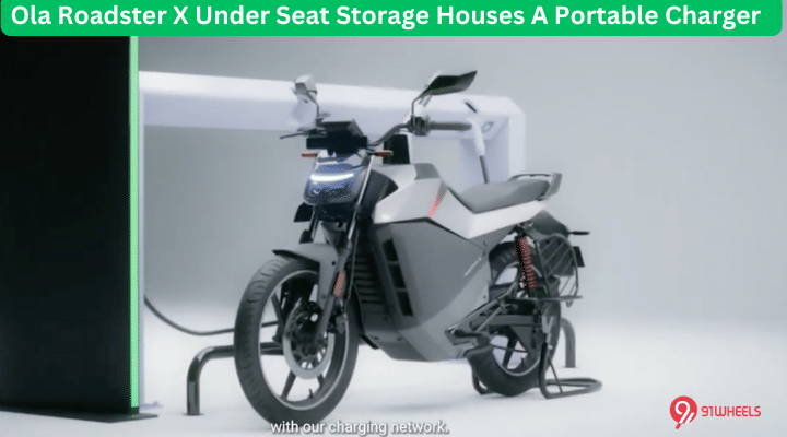 Ola Roadster X Under Seat Storage Houses A Portable Charger Ola Roadster X Under Seat Storage Houses A Portable Charger