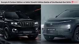 Scorpio N Carbon Edition vs Safari Stealth Edition Battle of the Blacked-Out SUVs