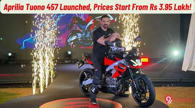 Aprilia Tuono 457 Launched, Prices Start From Rs 3.95 Lakh!