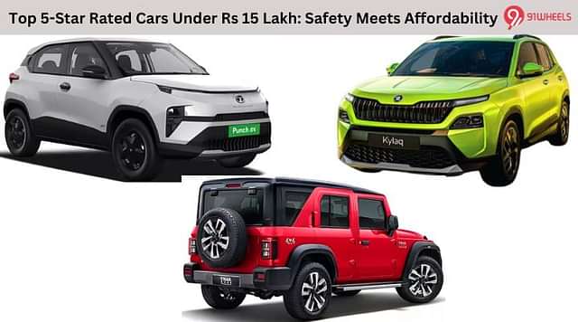 Top 5-Star Rated Cars Under Rs 15 Lakh: Safety Meets Affordability