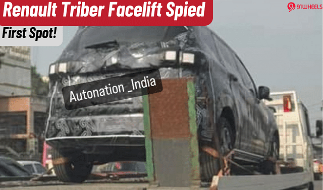 First Glimpse- Renault Triber Facelift Spied For The First Time!