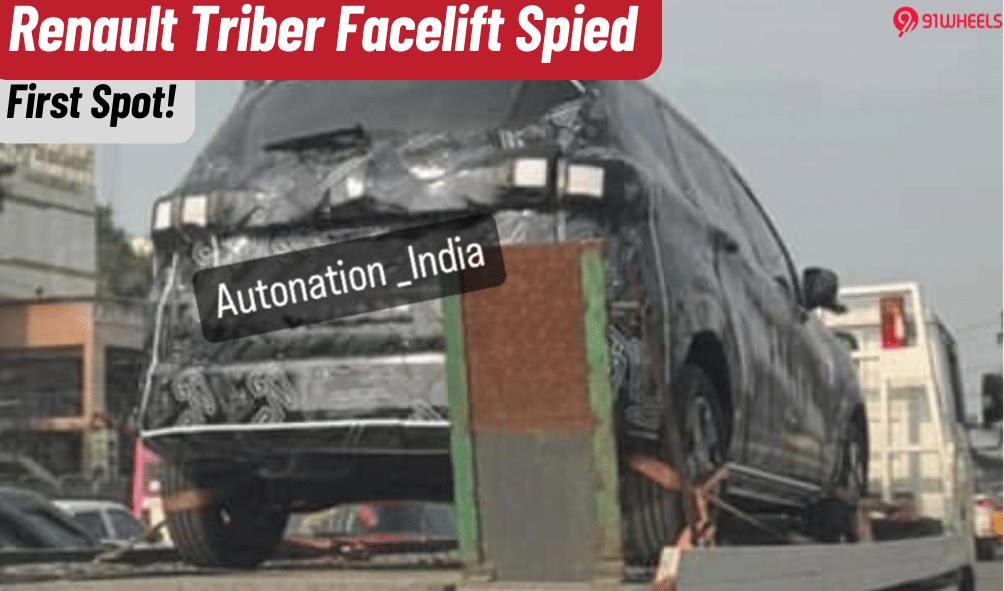 First Glimpse- Renault Triber Facelift Spied For The First Time!