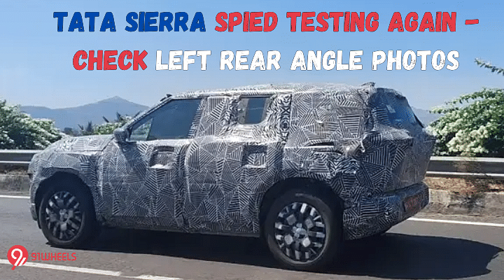 Tata Sierra Spied Testing Again - Check Left Rear Angle Photos