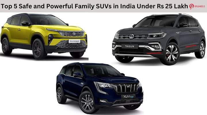 Top 5 Safe and Powerful Family SUVs in India Under Rs 25 Lakh