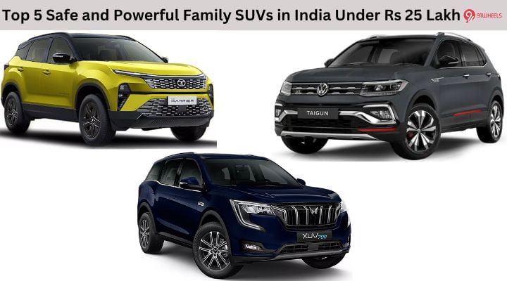 Top 5 Safe and Powerful Family SUVs in India Under Rs 25 Lakh Top 5 Safe and Powerful Family SUVs in India Under Rs 25 Lakh