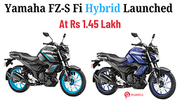 Yamaha FZ-S Fi Hybrid Launched At Rs 1.45 Lakh