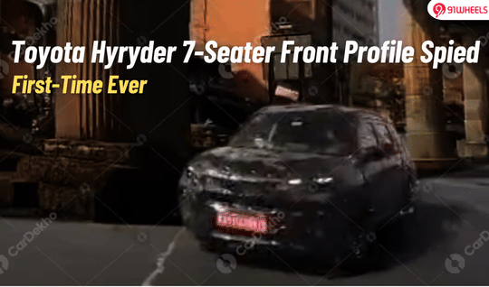 Toyota Hyryder 7-Seater Front Facia Spied On Cam For The First Time