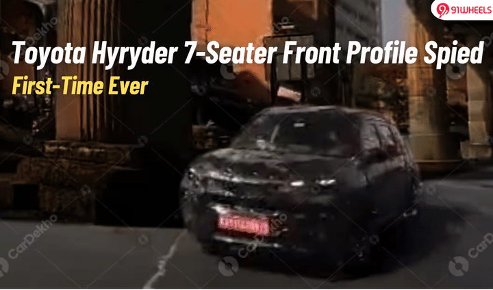Toyota Hyryder 7-Seater Front Facia Spied On Cam For The First Time