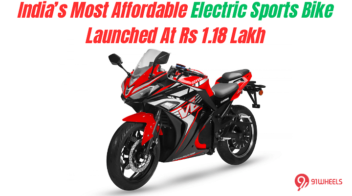 India’s Most Affordable Electric Sports Bike Launched At Rs 1.18 Lakh