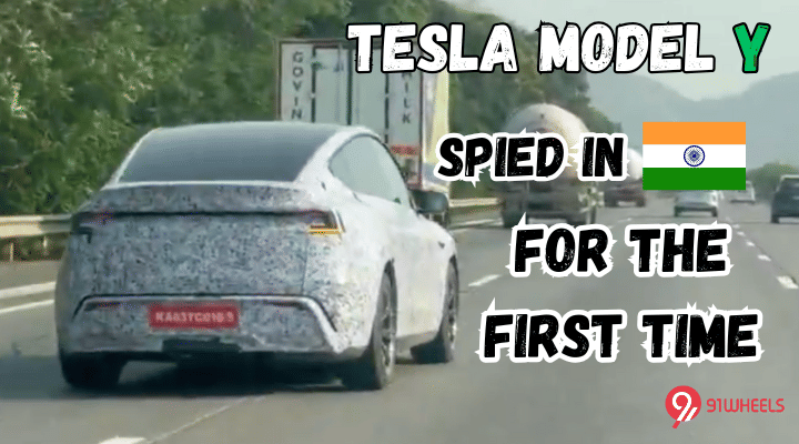 Tesla Model Y (Juniper) Spied For The First Time In India - Camouflaged