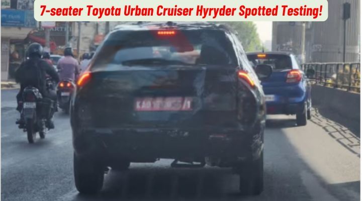 7-Seater Toyota Urban Cruiser Hyryder Spied Testing!
