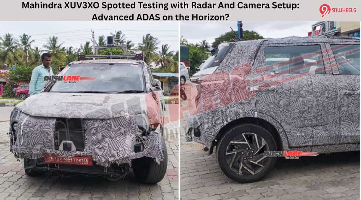 Mahindra XUV 3XO Spotted Testing with Radar And Camera Setup: Advanced ADAS on the Horizon? Mahindra XUV 3XO Spotted Testing with Radar And Camera Setup: Advanced ADAS on the Horizon?