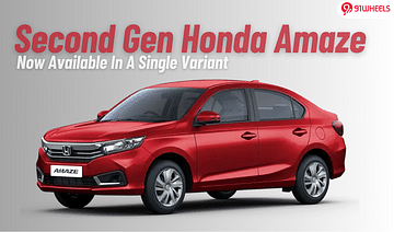 Second Gen Honda Amaze Now Available In A Single Variant