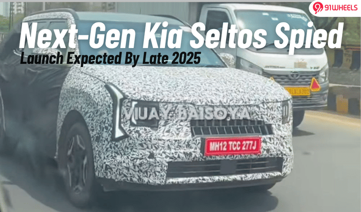 Next-Gen Kia Seltos Hybrid Spied On Test- New Headlamps & More!