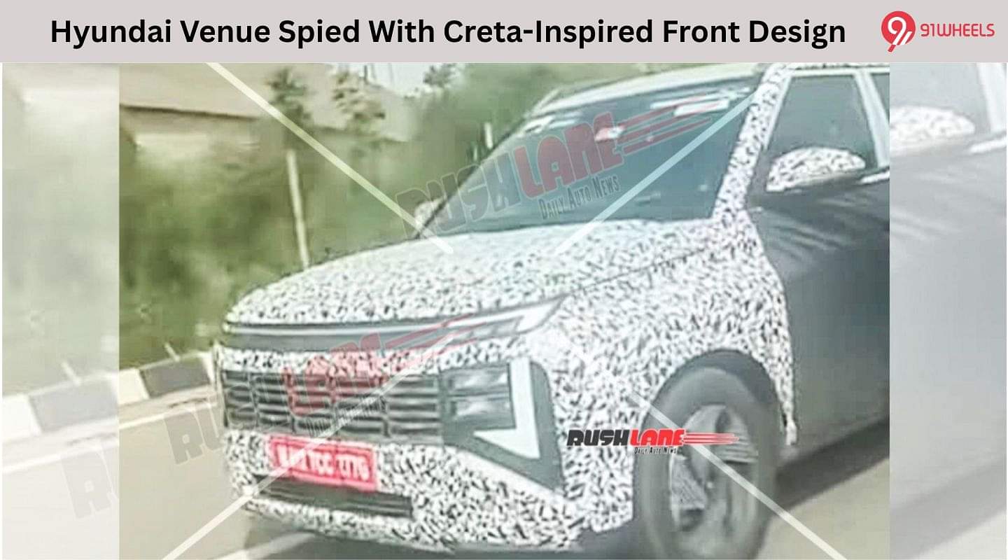 Hyundai Venue Spied With Creta-Inspired Front Design Hyundai Venue Spied With Creta-Inspired Front Design