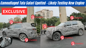 Exclusive: Camouflaged Tata Safari Spotted - Likely Testing New Engine