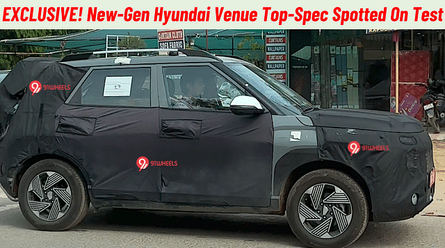Exclusive: Upcoming New-Gen Hyundai Venue Top Variant Spotted In India