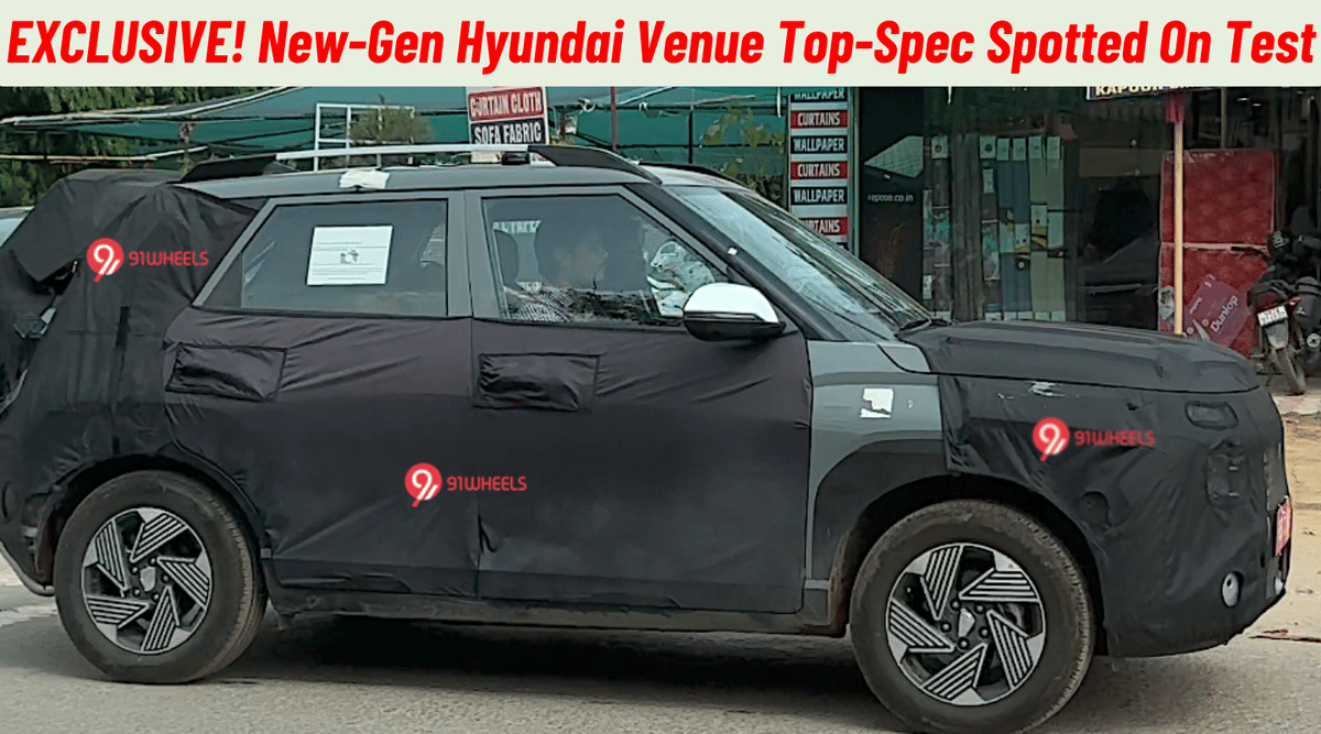 Exclusive: Upcoming New-Gen Hyundai Venue Top Variant Spotted In India Exclusive: Upcoming New-Gen Hyundai Venue Top Variant Spotted In India