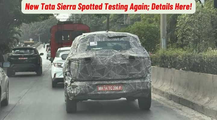 New Tata Sierra Spotted Testing Again; Details Here!