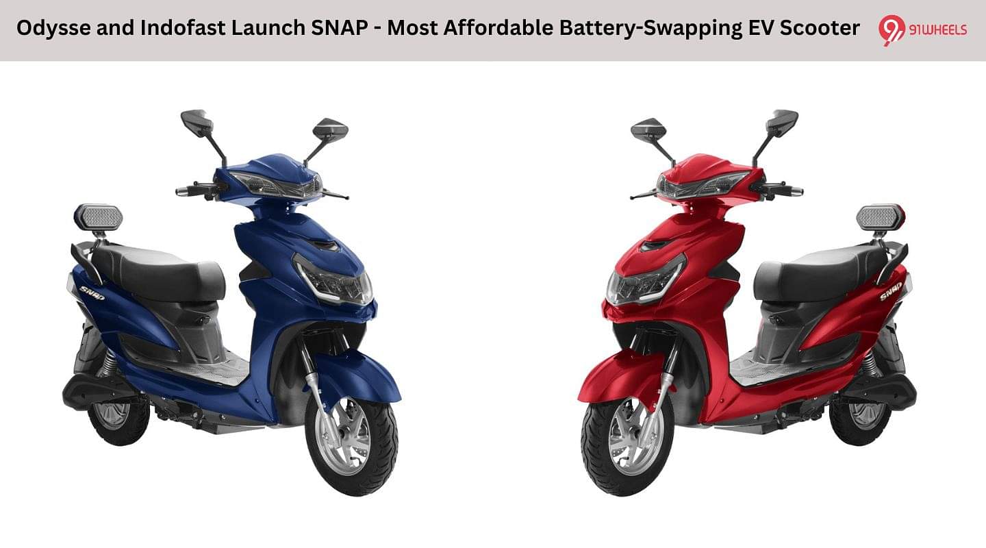 Odysse and Indofast Launched SNAP - Most Affordable Battery-Swapping EV Scooter