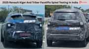2025 Renault Kiger And Triber Facelifts Spied Testing In India