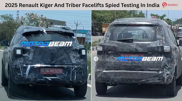 2025 Renault Kiger And Triber Facelifts Spied Testing In India