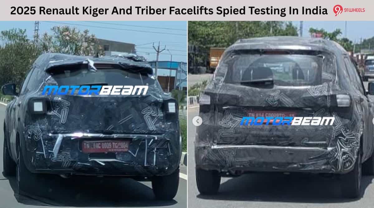2025 Renault Kiger And Triber Facelifts Spied Testing In India 2025 Renault Kiger And Triber Facelifts Spied Testing In India